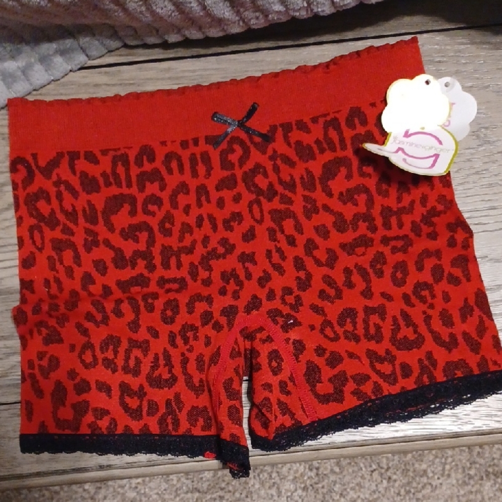 Jasmine & Ginger Red Leopard Print Panties